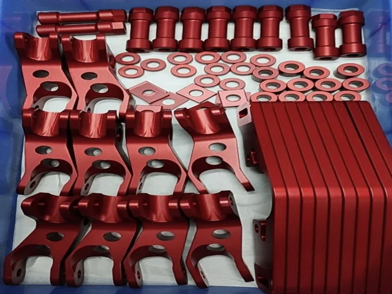 Anodized Aluminum Components, Red
